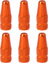 VORCOOL 6pcs Bike Valve Caps, Aluminum Alloy French Style Bicycle Tire Valve Dust Covers in Orange