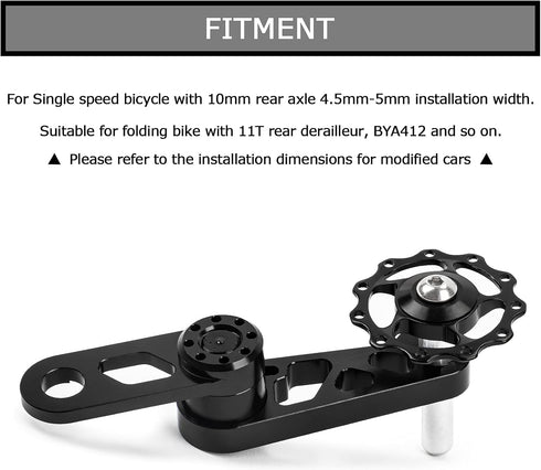 psler Bike Chain Tensioner with Derailleur Hang, Chain Guide for Folding Bicycle Accessories