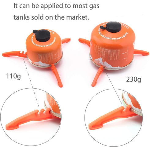 Fuel Can Stabilizer Canister Stand - Gas Tank Bracket Stove Standard Bottle Shelf Tripod Folding (Orange)