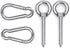 Hammock Hanging Kit, Load Capacity 1400 LBS, Heavy Duty Stainless Steel Hooks Carabiner Set for Indoor Outdoor