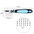 Flexzion Dogs Dematting Comb, Stainless Steel Blades Rakes for Matted Knotted Hair, Grooming Tool - Black & Blue