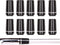 Golf Builder 10pcs/Set Tip Size .355 Golf Ferrules for Taper Tip Iron Wedge