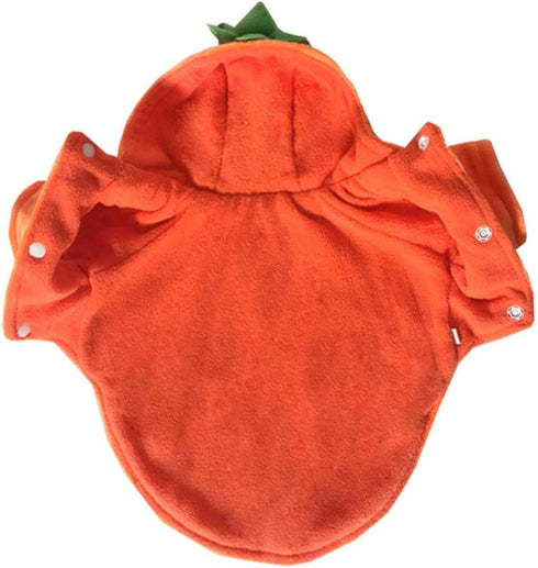 Mogoko Dog Cat Halloween Pumpkin Costumes, Funny Pet Cosplay Dress, Puppy Fleece Hoodie Coat, XL for 12.0~18.0 lbs