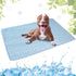 Dog Cooling Mat Washable, Portable Summer Cooling Pad, Ice Silk Self-Cooling Mat for Dog, 21x27in (Light Blue)