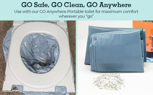 (12 Pack) Cleanwaste Original WAG Bag Portable Toilet - Go Anywhere Kit For Camping, Boating, Travel - NASA Gelling
