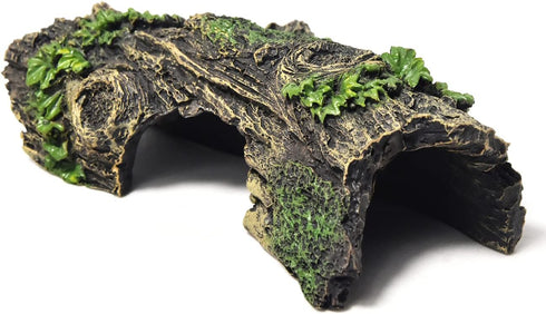 Large Aquarium Decorations - Air Bubbler Tree Fish House for Betta Hideout, Buddha Decor Temple Ruins, Reptile Shelter