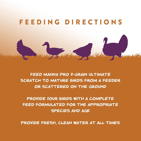 Manna Pro 7-Grain Ultimate Chicken Scratch - Non-GMO Natural Ingredients Scratch Grain Treat for Chickens, 10 lbs