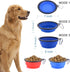 Large Collapsible Dog Bowls, 34oz Travel Water Food Bowls, Portable Foldable Dishes with Carabiner Clip, 2 Pack