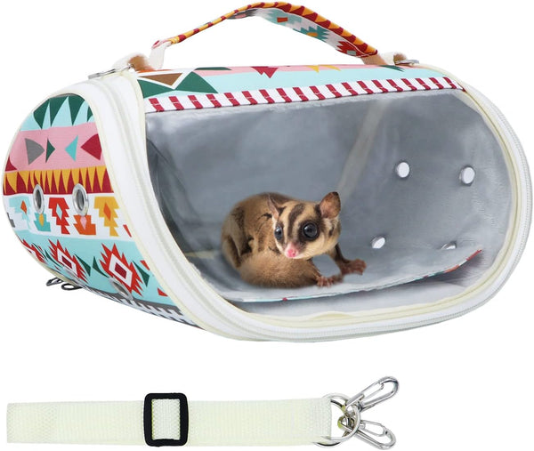 Wontee Small Pet Carrier Hamster Carrier Bag Portable Travel Carrier for Hamsters