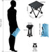 220 lbs, Mini Chair Folding Camping Stool Outdoor Portable Stools Lightweight with Carry Bag, Support Black