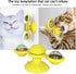 Generic Interactive Windmill Cat Toy with Catnip & Spinning LED Light Ball Suction Cup Indoor Kitten Toy with Massage