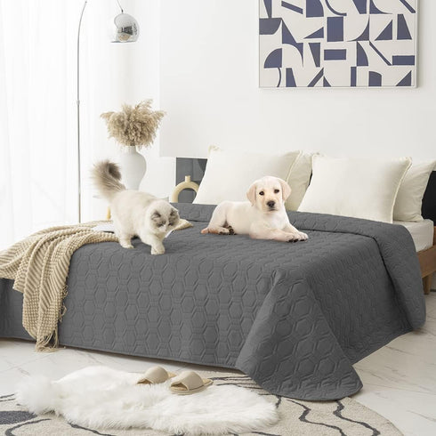 Waterproof Non-Slip Dog Bed Cover and Pet Blanket - Sofa Pet Bed Mat for Most Cats Dogs (40x50-Dark Grey)