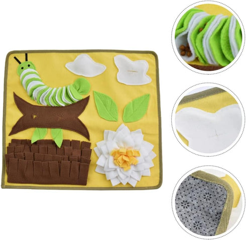 SUPVOX Snuffle Mat for Dogs Comfortable Bite-Resistant Foraging Cushion Hidden Food Pockets for Interactive Play