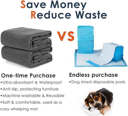 48x36 inch Washable Pee Pads for Dogs, Extra Large Reusable Dog Pee Pad, Waterproof Pet Mat, Dog Playpen Mats for Puppy
