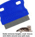 Patty Both Pet Lice & Flea Removal Comb/Brush, Stainless Steel Teeth, Sturdy Plastic Handle for Easy Cleaning (Blue)