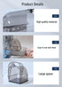 Bird Bath Cage, Cleaning Pet Supplies Cockatiel Bird Clear Bathtub with Bottom Drawer for Little Birds