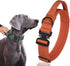 Tactical Dog Collar - Adjustable Military Training Soft Neoprene Padded Nylon Collar with Control Handle and Heavy Duty Metal Buckle for Medium and Large Dogs (L, Hot Pink)