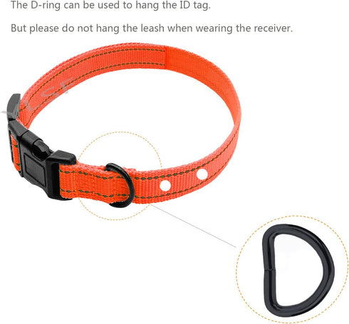 Dog Nylon Collar Strap for Heavy Light-Duty Electronic Fence Training Barking Collar, 3/4 Inch Replacement