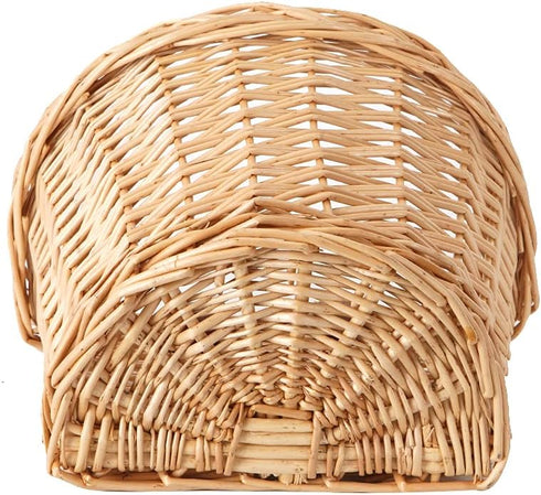 Kids Bicycle Wicker Basket with Straps for 12-16 Inch Bikes, Tricycles, Scooters (Pink, Purple, Brown)