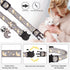 2Pcs Breakaway Cat Collars for Boy & Girl Cats, Adjustable Kitten Collars with Bell, Black + Gray