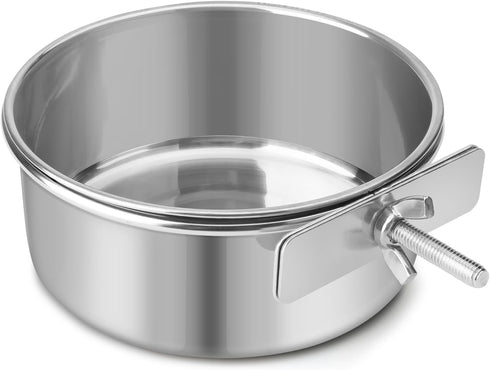 Dog Bowl Stainless Steel, Pet Hanging Food Water Bowl, Cage Feeding Cup Feeder for Dogs, Cats, Rabbits, Birds (Medium)