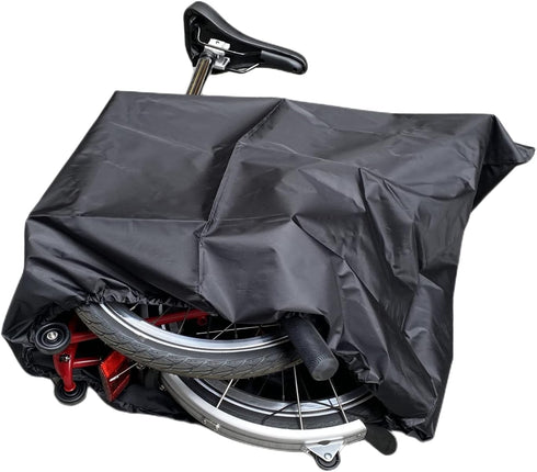 Folding Bike Carry Bag, Waterproof Travel Storage Zipper Bag for Brompton Bike Transport on Airplane, Train