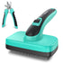 Pet Brush Kit for Grooming, Dog Self-Cleaning Slicker Brush + Nail Clippers Set for Shedding Long Short Haired Cats,