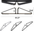 Freestanding Pet Gate Metal Support Feet, Triangle Set of 2 for Extra Wide Foldable Dog Gate, Black