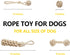 Puppy Tug Toys Set of 4, Natural Cotton Rope Dog Chew Toys, Interactive Knots for Small Medium Dogs