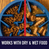 Leashboss Dog Bowl Slow Feeder, Maze Food Bowl Compatible with Raised Pet Feeders, 1.5 Cup, Blue