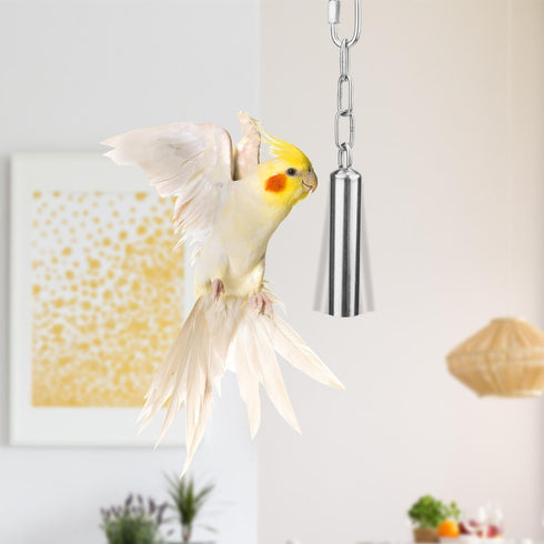 Hypeety Stainless Steel Bells Toy for Bird - Parrot, Macaw, African Greys, Amazon, Eclectus, Cockatoo (S)