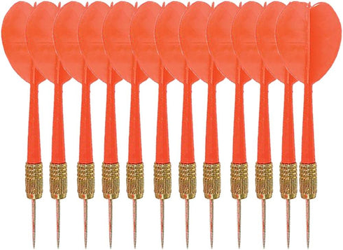 The Dreidel Company Twelve Plastic Throwing Dart Arrows Toy, 5" Inches (12-Pack) with Plastic Flights