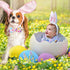 Unique Style Paws Easter Dog Collar - Holiday Bunny Eggs Bowtie Pet Collar for Small Medium Large Dogs