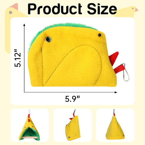 QBLEEV Winter Warm Bird Hammock Tent - Small Birds Soft Plush Sleeping Bed Hideaway Cave for Parakeets, Cockatiels,