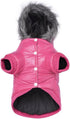 LESYPET Warm Dog Coats for Small Dogs, Waterproof Puffer Jacket, Extra Warm Winter Coat, Pink L