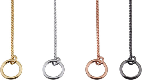 Alvalley Metal Chain Dog Show Collar, Pet Slip Collar for Shows, Fine Brass Snake Chain, Adjustable for All Dog Sizes