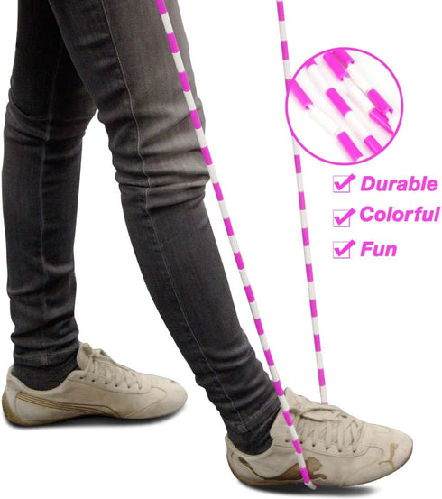 Jump Rope 12-Pack - Pink, Blue, Black and White Skip Ropes for Kids, Adults, and Athletes - Outdoor Exercise