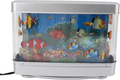 LED Color Changing Artificial Fish Tank - Desktop Aquarium Decor