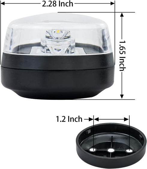 LED Waketower 360 Degree White Boat Tower Light, Anchor Light, Bimini Light, DC 10-30V