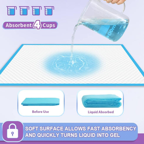 IMMCUTE Puppy Pee Pads 22"x23"-150 Count - Super Absorbent & Leak-Proof Disposable Pet Piddle and Potty Pads for