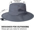Sun Hat for Men and Women - UPF 50+ Waterproof Wide Brim Bucket Hat for Hiking, Garden, Safari, Beach