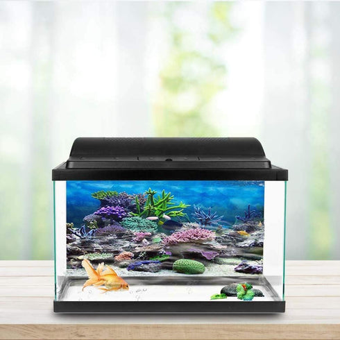 Aquarium Background Poster, 3D Effect PVC Adhesive Underwater Coral Reef Decor, Cling Decals Sticker (76x30cm)