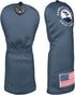 OGECLF Blue Leather with Embroidery Golf Club Driver Fairway Wood Hybrid Head Covers - 1, 3, 5, UT Covers