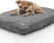 Paw Inspired Waterproof Fitted Cover for Dog Bed, Washable Bed Protector for 36-Inch Pet Mattress (Gray).