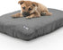 Paw Inspired Waterproof Fitted Cover for Dog Bed, Washable Bed Protector for 36-Inch Pet Mattress (Gray).