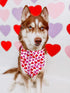 Kunovate 2 Pack, Valentine's Day Dog Bandanas Hearts Dog Bandana Reversible Triangle Bibs Scarf, Adjustable Bandanas