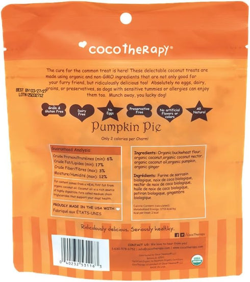 Cocotherapy Coco-Charms Training Treats - Pumpkin Pie, 5 Oz Pouch