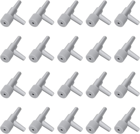 AQUANEAT 20PCS Aquarium Control Valve, 2 Way Valves for 3/16" Airline Tubing, Plastic Air Regulator for Aquarium