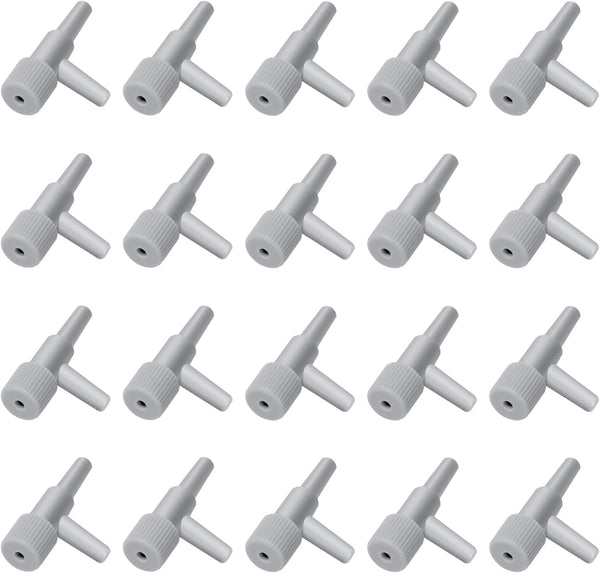 AQUANEAT 20PCS Aquarium Control Valve, 2 Way Valves for 3/16" Airline Tubing, Plastic Air Regulator for Aquarium