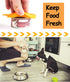 Comtim Pet Food Can Cover - Silicone Can Lids for Dog and Cat Food (Universal Size, Green and Orange)